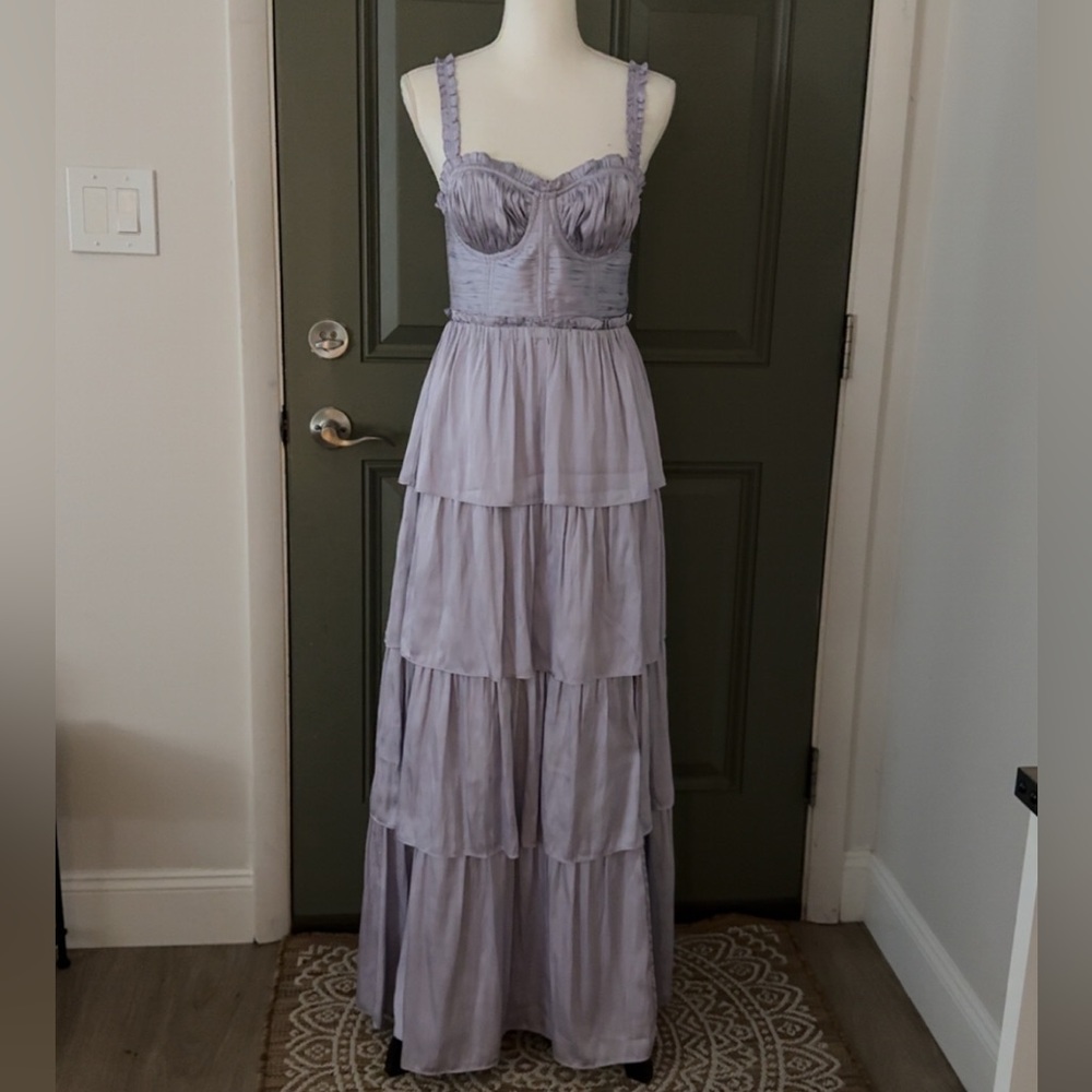 Altar'd State Lavender Tiered Maxi Dress
